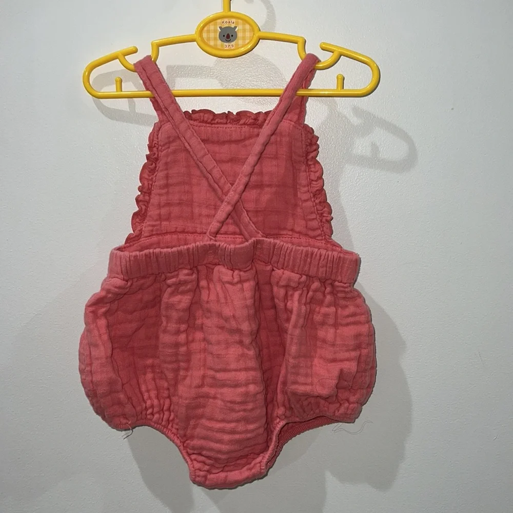 Tullabee baby 100% organic cotton ruffle romper